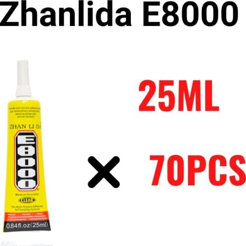 70PCS Pack Zhanlida 25ML E8000 Clear Contact Adhesive Toys Diamond Flower Ornaments Handicrafts Glue