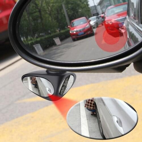 Car Blind Spot Mirror Front And Rear Wheel Blind Zone Mirror, Automotive 360 Rotate Adjustable Stick-on Front/Rear View Mirror