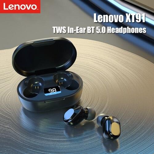 Lenovo XT89/XT90/XT91 Wireless Headphones Touch Control Earbuds Stereo Sports Bluetooth 5.0 Earphones Waterproof Headset w/ Mic