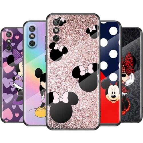 Cute Mickey Mouse For Huawei Y6 Y7 Y9 Y5P Y6P Y8S Y8P Y9A P Smart Z 2019 2020 2021 Tempered Glass Phone Case