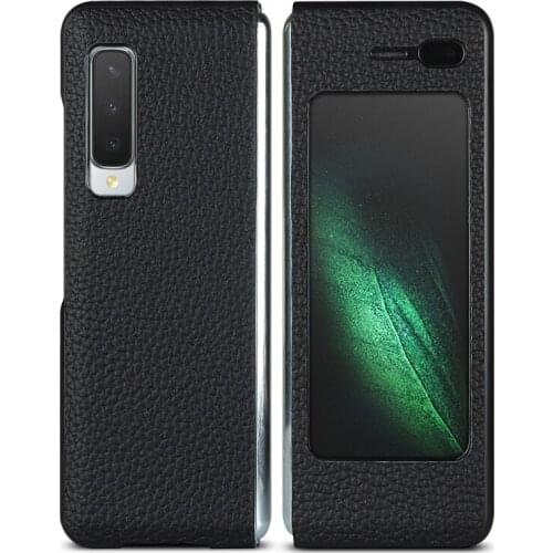 Genuine Leather Case For Samsung Galaxy Fold 5G Case Flip Cover for Galaxy Fold SM-F900F Full Protective Case Coque Fundas Capa
