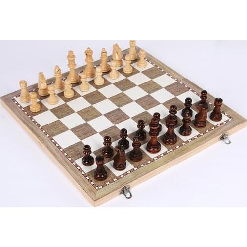 Wooden Chess New design 3 in 1 Backgammon CheckersTravel Games Chess Set Board Draughts Entertainment Christmas Gift