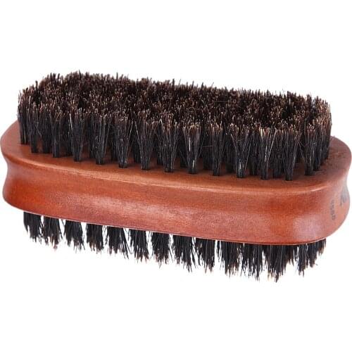 2 Way Hair Brush Wood Bristle Beard Mustache Grooming Shaper Brush Comb