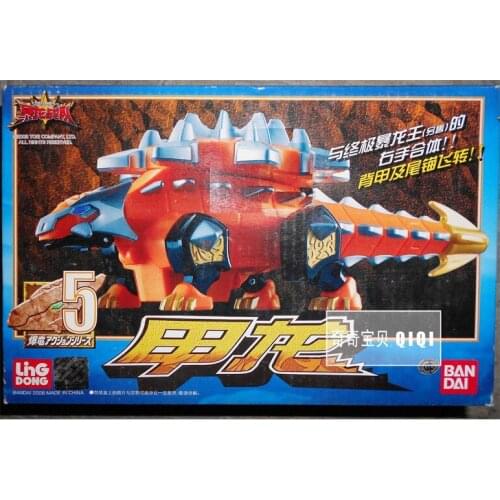 BANDAI Super Sentai Action Figures Toy Transformation Robot Bakuryuu Sentai Abaranger 05 Ankylosaurus Model Collection Boys Gift