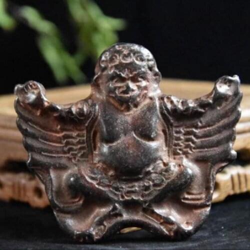 Hongshan culture archaize black iron meteorite sculpture Harpies sometimes statue