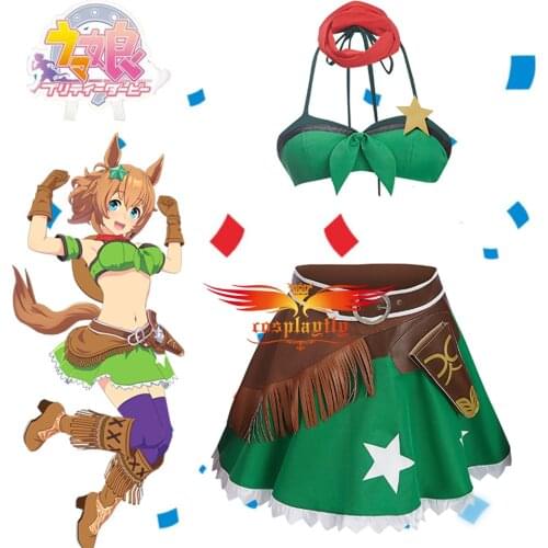 Anime 2021 Comic Umamusume Pretty Derby Taiki Shuttle Cosplay Costumes for Women Adult Sexy Halter Neck Swimwear Skirt Halloween