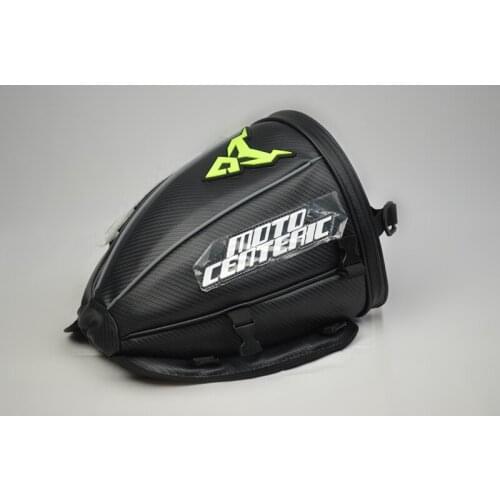 Carbon fiber Leather saddle bags motorcycle back seat bag waterproof moto tank bag mochila moto pierna bolsa Tool Tail Bag