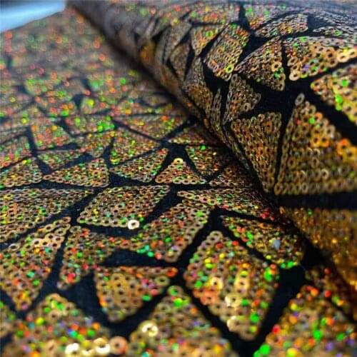 Pretty Design 5JRB-211205 High Quality Shinny Sequins Lace Fabric Top Sale Fashion French for Wedding or Party Show Dress