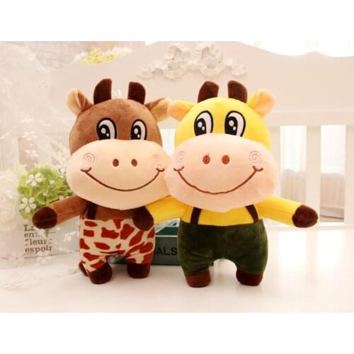 About 40cm lovely cartoon cow soft doll plush toy throw pillow birthday gift h2257