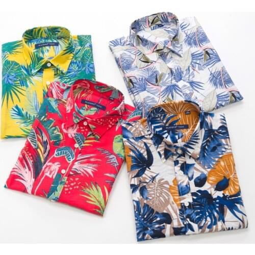 Mens printed shirt Summer 100% cotton fashion printed shirt 2021 new listing Oversize 8XL 9XL 10XbL