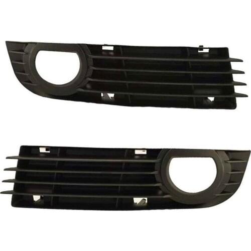 1 Pair Front Lower Bumper Fog Lamp Cover Fog Light Grills Left & Right Side For 2006-2008 Audi A8 Vehicle A0061+A0062