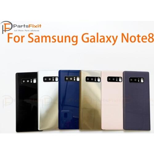 Note8 Rear Housing Battery Door Glass with Camera Lens for Samsung Galaxy Note8 Back Housing Cover with Camera Lens and Adhesive