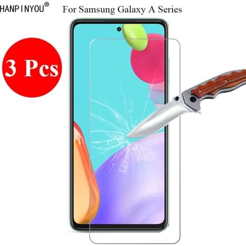 3 Pcs/Lot New 9H 2.5D Tempered Glass Screen Protector For Samsung Galaxy A52 6.5" Protective Film + Clean Tools