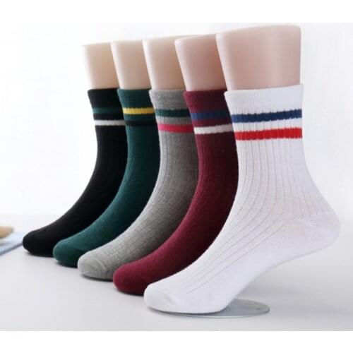 New Autumn Winter Girls Socks Cotton Stripes Fashion Children Socks 3-12 Year Kids Boys Socks
