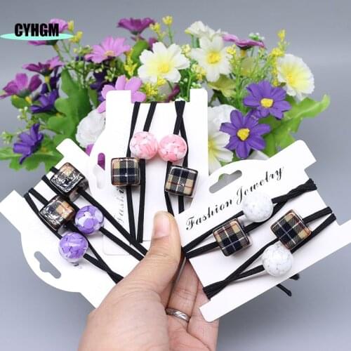 New Fashion amber Hair rope Accessories for Women elastic hair bands women designer Girls Hair Band A01-1