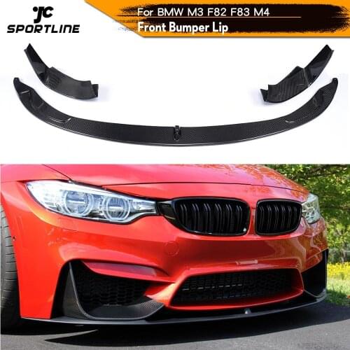 For BMW F80 M3 F82 F83 M4 Front Bumper Lip Splitters Spoiler Diffuser for BMW F80 M3 F82 F83 M4 2014 - 2019 Carbon Fiber / FRP