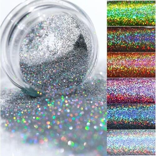 1Pc Holographics Nail Powder Glitter Sliver Series Nail Sequins Pigments Nail Art Flakes Decoration DIY Polish Tools