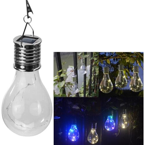 Portable Solar Power LED Light Bulb Lamp Hanging Lantern Decoration Durable For Camping Outdoor Garden Corridor Path Christmas