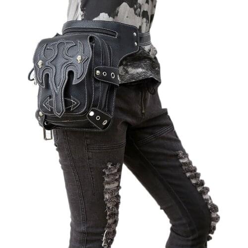 Women Steampunk Waist Packs Bags Motorcycle Gothic Men Rock Vintage W-2275
