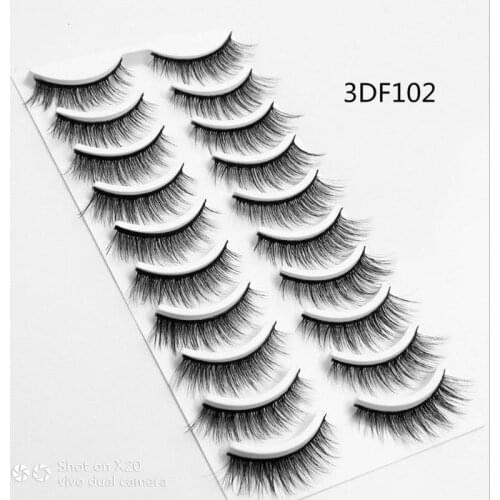QUXINHAO Eyelashes 10 Pairs 3D Mink Lashes Multilayer Natural False Eyelashes Made Makeup Eye Lashes 3D Mink Eyelashes