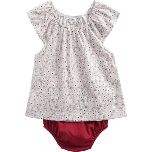 Sanlutoz Cotton Floral Summer Baby Clothes Sets Cute Toddler Tops + Shorts 2pcs Fashion Baby Outfits