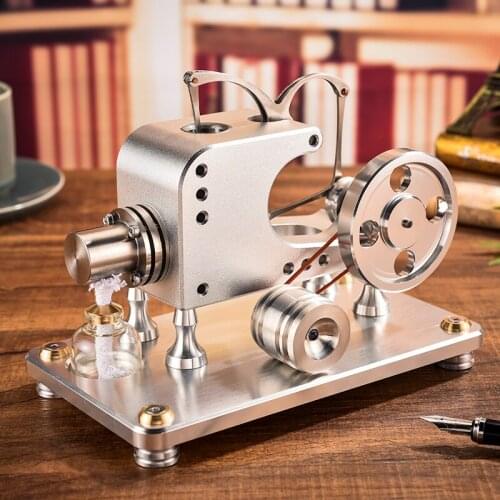 Startable balance metal cylinder Stirling engine generator miniature mini external combustion engine model