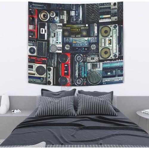 VINTAGE BOOMBOX STEREOS WALL TAPESTRY 3D Printed Tapestrying Rectangular Home Decor Wall Hanging