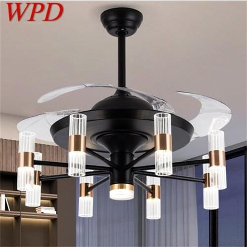 WPD New Ceiling Fan Light Invisible Lamp With Remote Control Modern LED For Home Living Room 120V 240V