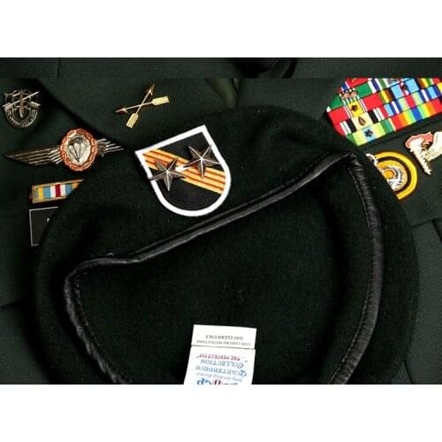 US Army Special Forces Wool Green Beret 5th Group 2 Star Major General Rank M