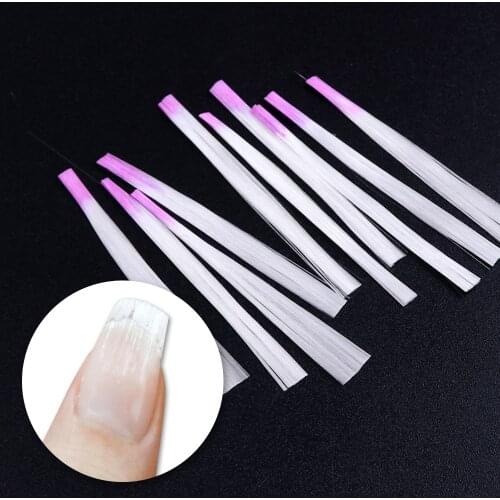 10pc Nail Art Fiberglass Professional Silk For UV Gel DIY Nails White Acrylic Nail Extension Tips Manicure Tool Fiber Nail Silk