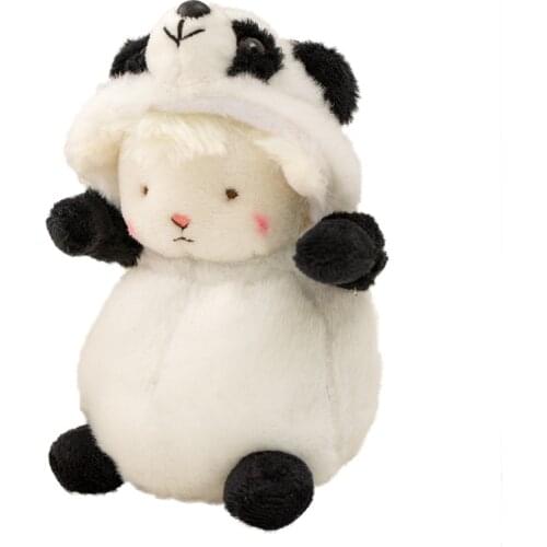 12cm Cute Sheep Cosplay Panda Rabbit Pig Bear Duck Frog Plush Pendants Stuffed Animals Doll Soft Baby Toys for Kids Girls Gift