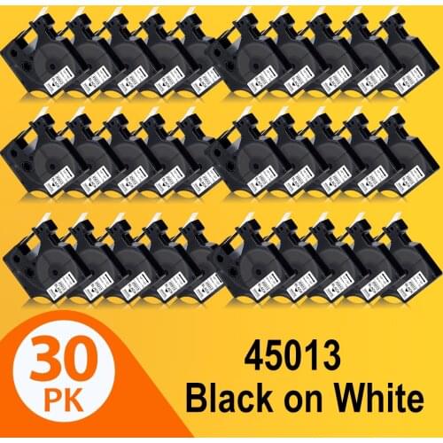 30PK 12mm 45013 Labels Compatible for Dymo D1 45010 45013 45016 45017 45018 45019 for Dymo LabelManager LM 280 160 260P 210 450