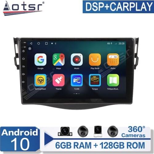 6+128G Android Radio Car Multimedia Video Player ForTOYOTA RAV4 2006-2012 navigation GPS IPS screen PX6 No 2 Din AutoRadio