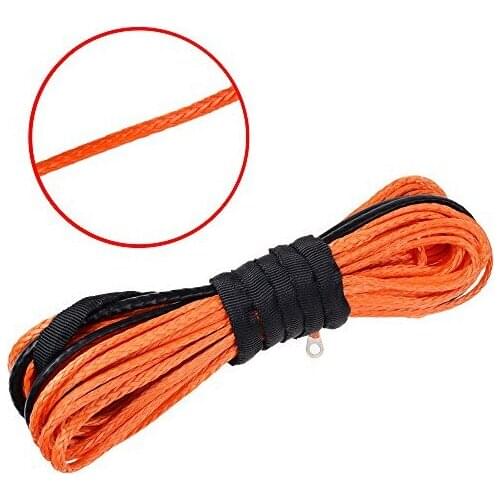 Free Shipping 9mm x 30m Orange Synthetic Winch Line Cable Rope 17000 LBs with Sheath (ATV UTV 4X4 4WD OFFROAD)