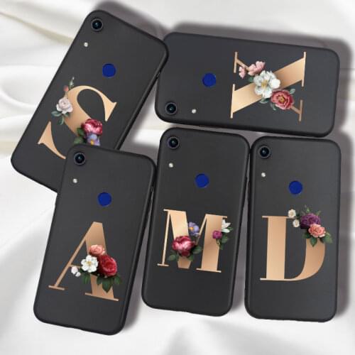 Alphabet Letter Bumper Case For Huawei Honor 8A 2020 Honor8A Prime Pro Y6 2019 Case Cover Silicone Matte For Huawei Y6S
