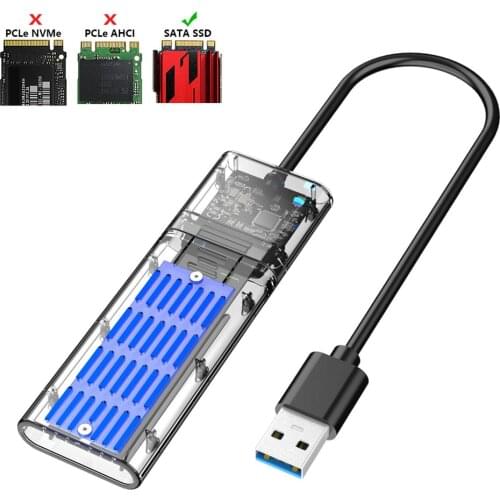 M2 SSD CASE SATA Chassis M.2 To USB 3.0 Adapter Gen1 5Gbps For NGFF Solid SATA B Key SSD Mobile Hard Drive Disk Enclosure Box