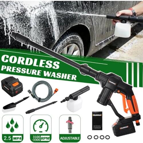 GUANXIN 20V Wireless High Pressure Car Washer Rechargeable Lithium Battery Auto Spray Water Car Cleaning Gun Handheld Cleaner