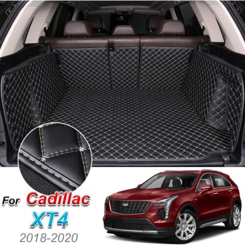 Custom Leather Car Trunk Mats For Cadillac XT4 2018-2020 Rear Trunk Floor Mat Tray Carpet Cargo Liner Accessories
