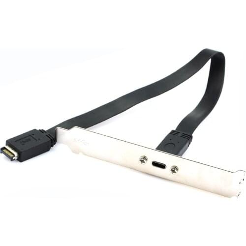 USB 3.1 Front Panel Header Type E Male To USB-C Type C Female Expansion Cable 30cm Computer Motherboard Connector Wire Cord Line
