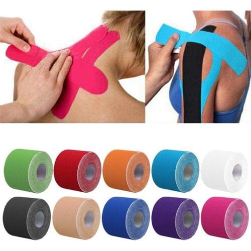 Kinesiology tape kinesio tape grip tape Athletic Recovery Elastic Kneepad Muscle Pain Relief Knee Pads Support Bandage Fitness