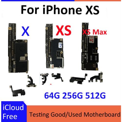 For iPhone X XS XSMAX Motherboard Good Working Unlock iCloud Off Clean Board With Without Face ID Mainboard High Quality