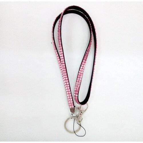 1 Pcs Lanyard Crystal Rhinestone Mobile Phone Neck Strap Key Holder Rhinestone Lanyard Badge Reel Universal Bling Key Rope