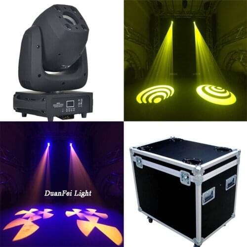 Roadcase) 4pcs/lot 3 prism dj spot moving head led 100w+ 4pcs 10w rgbw 4in1 washer effect