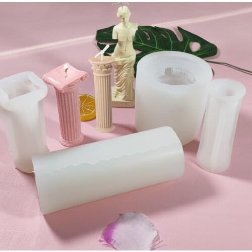 Roman Column Silicone Mold DIY Venus Goddess Aromatherapy Candle Human Body Plaster Mold Ancient Roman Column