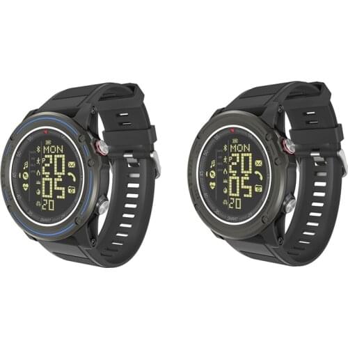 EX18 PLUS Smart Watch 1.26 Inch Screen BT 4.0 Waterproof Sport Watch Heart Rate Monitor Pedometer SMS Reminder