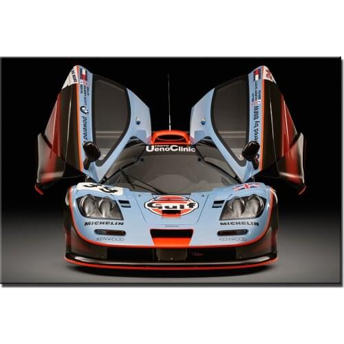 McLaren F1 GTR 25R Super Car Poster Print for Home Decor Wall Art Canvas Painting Wall Picture Decoration For Living Room