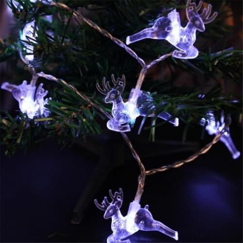 LED Deer Shape String Light Christmas Day Elk-shaped Deer Decoration Lamp For Light Decoration For New Year On The Window