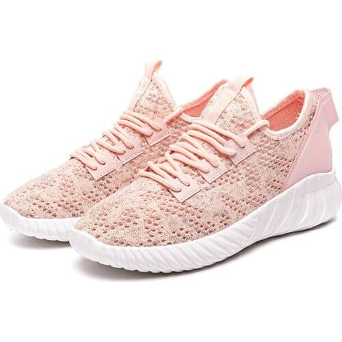 TaoBo 2020 New Women Shoes Pink Para Mujer Girl Casual Mesh Light Weight Breathable Youth Sneaker