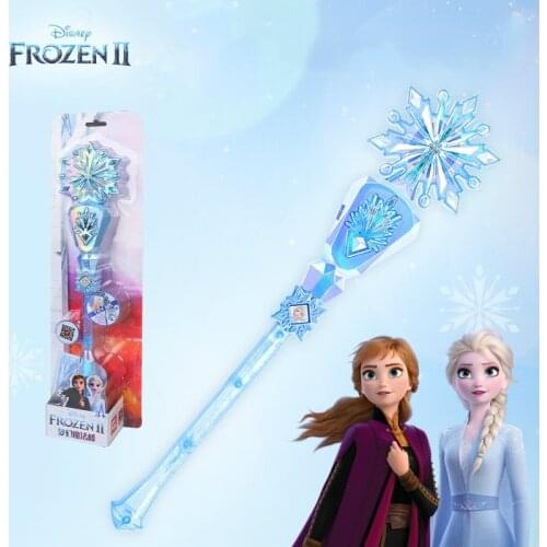 Disney Frozen 2 Snow Scepter Music Magic Crystal Wand Girls Toys Princess Anna Elsa Makeup Toys Birthday Christmas Gift