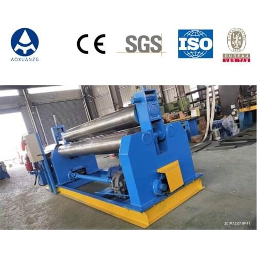 W11-8x2000 Metal Sheet Bending Rolling Machine Three Rollers Stainless Steel Plate Rolling Machine